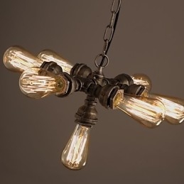 Amerikanischer industrieller Wasserrohr-Retro-Stil Wind 7-flammiger Pendelleuchter