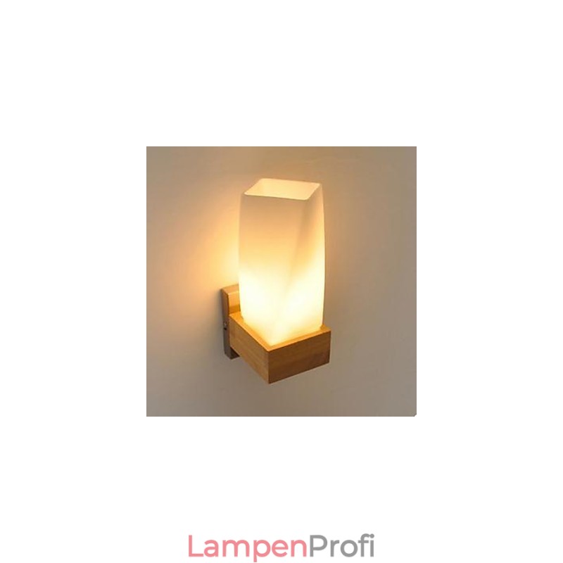 Einfachheit Nordic Holz Kunst Wohnzimmer Korridor Balkon Glas Massivholz Wand Lampe Von Schlafzimmer Die Kopf EINES Bettes