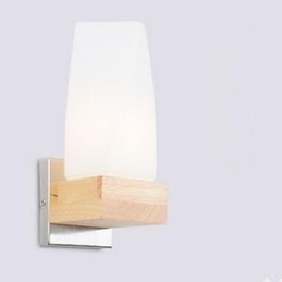 Einfachheit Nordic Holz Kunst Wohnzimmer Korridor Balkon Glas Massivholz Wand Lampe Von Schlafzimmer Die Kopf EINES Bettes