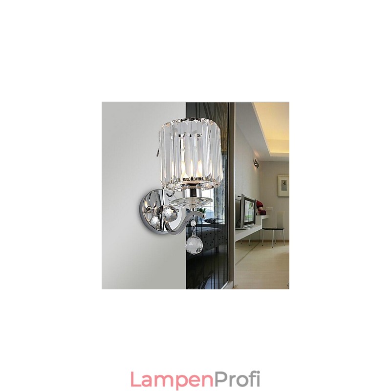 Moderne zeitgenössische galvanisierte Kristall-Wandleuchter mit Uplight-Funktion