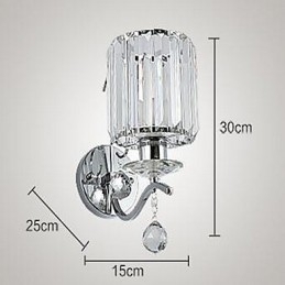 Moderne zeitgenössische galvanisierte Kristall-Wandleuchter mit Uplight-Funktion