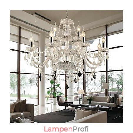 Moderner zeitgenössischer Kronleuchter aus Kristallglas