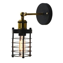 Einfache Vintage-Landhaus-Retro-Malerei-Funktion für Mini-Stil Umgebungslicht-Wandleuchten
