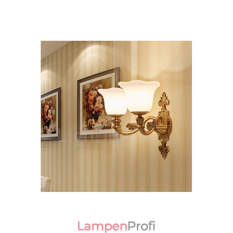 2 Licht Traditionelle Klassische Wohnzimmer Esszimmer Bett Zimmer Metall Luxus Indoor Wandleuchten