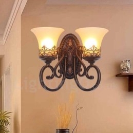 Rustikale Lodge Wohnzimmer Esszimmer Bett Zimmer Metall Indoor Wandleuchten