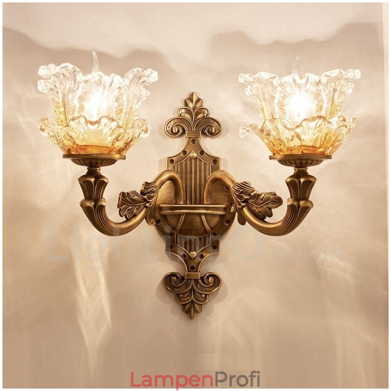 2 Licht Traditionelle Klassische Wohnzimmer Esszimmer Bett Zimmer Metall Innen Wandleuchten