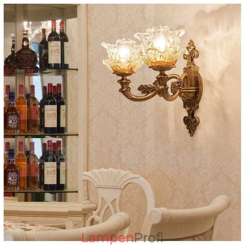 2 Licht Traditionelle Klassische Wohnzimmer Esszimmer Bett Zimmer Metall Innen Wandleuchten