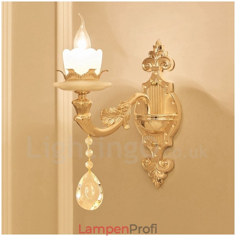 Einzellicht Traditionelles Klassisches Wohnzimmer Esszimmer Schlafzimmer Metall Luxus Wandleuchten für den Innenbereich