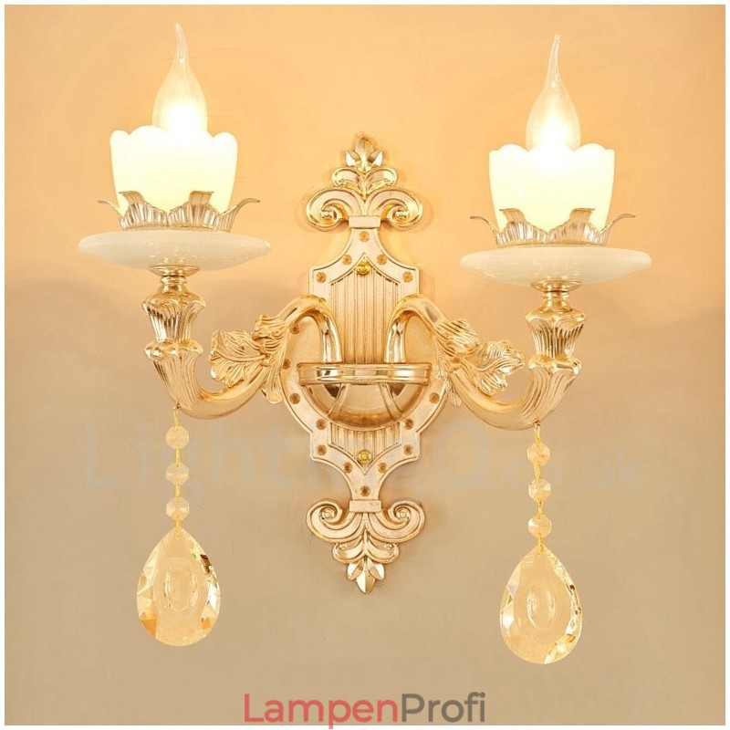2 Licht Traditionelle Klassische Wohnzimmer Esszimmer Bett Zimmer Metall Innen Wandleuchten