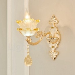 Einzellicht Traditionelles Klassisches Wohnzimmer Esszimmer Schlafzimmer Metall Luxus Wandleuchten für den Innenbereich