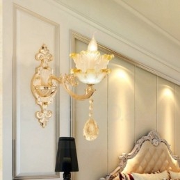 Einzellicht Traditionelles Klassisches Wohnzimmer Esszimmer Schlafzimmer Metall Luxus Wandleuchten für den Innenbereich