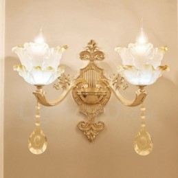 2 Licht Traditionelle Klassische Wohnzimmer Esszimmer Bett Zimmer Metall Innen Wandleuchten