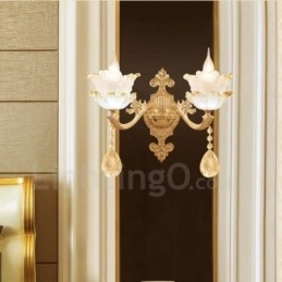 2 Licht Traditionelle Klassische Wohnzimmer Esszimmer Bett Zimmer Metall Innen Wandleuchten