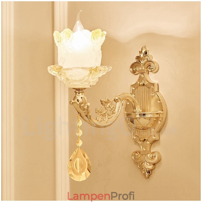 Einzellicht Traditionelles Klassisches Wohnzimmer Esszimmer Schlafzimmer Metall Luxus Wandleuchten für den Innenbereich