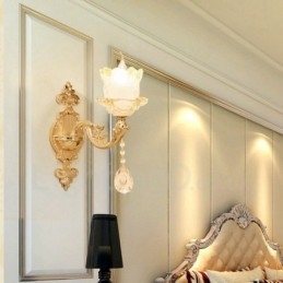 Einzellicht Traditionelles Klassisches Wohnzimmer Esszimmer Schlafzimmer Metall Luxus Wandleuchten für den Innenbereich