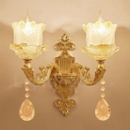2 Licht Traditionelle Klassische Wohnzimmer Esszimmer Bett Zimmer Metall Innen Wandleuchten