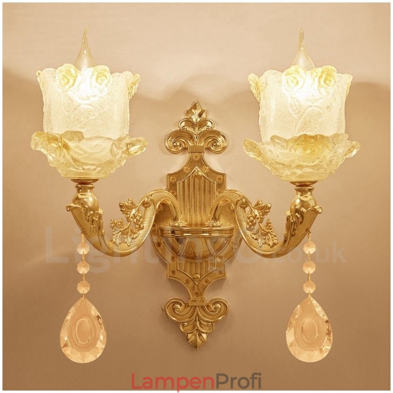 2 Licht Traditionelle Klassische Wohnzimmer Esszimmer Bett Zimmer Metall Innen Wandleuchten