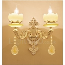 2 Licht Traditionelle Klassische Wohnzimmer Esszimmer Bett Zimmer Metall Innen Wandleuchten