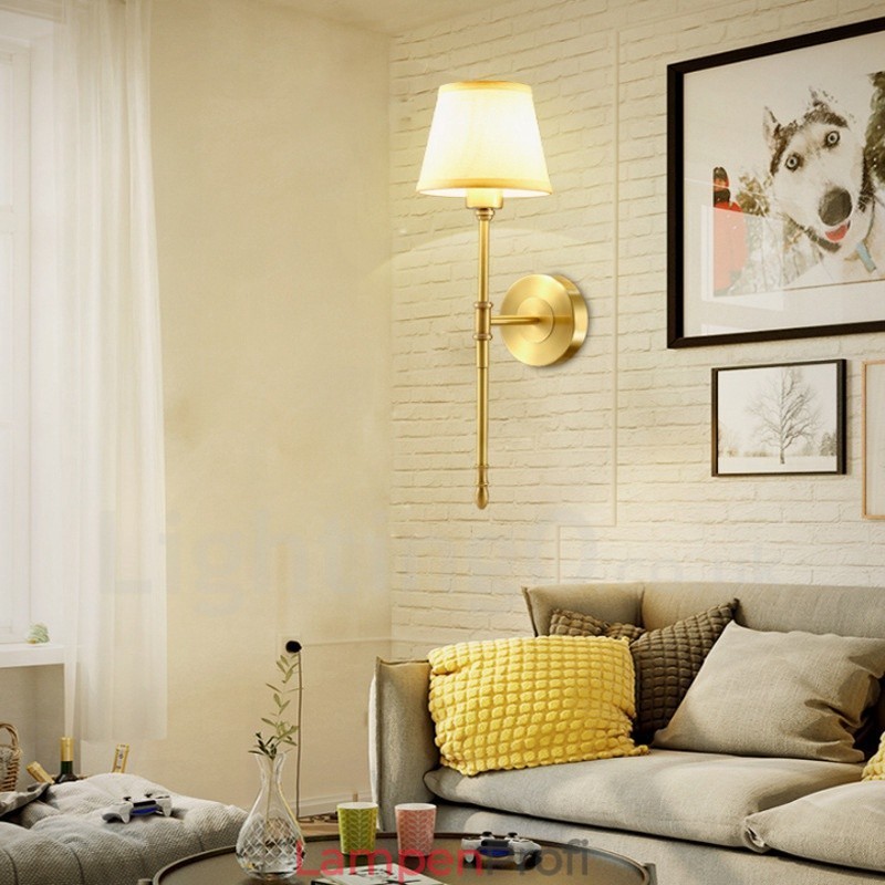 Traditionelle klassische Wandleuchten aus Kupfer für den Innenbereich mit einer Leuchte