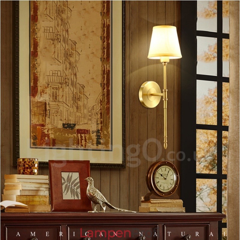 Traditionelle klassische Wandleuchten aus Kupfer für den Innenbereich mit einer Leuchte