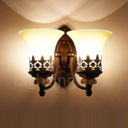 2 Licht Traditionelle Klassische Wohnzimmer Esszimmer Bett Zimmer Metall Innen Wandleuchten