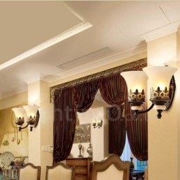 2 Licht Traditionelle Klassische Wohnzimmer Esszimmer Bett Zimmer Metall Innen Wandleuchten