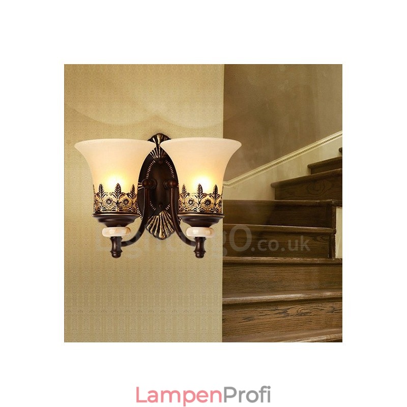 2 Licht Traditionelle Klassische Wohnzimmer Esszimmer Bett Zimmer Metall Innen Wandleuchten