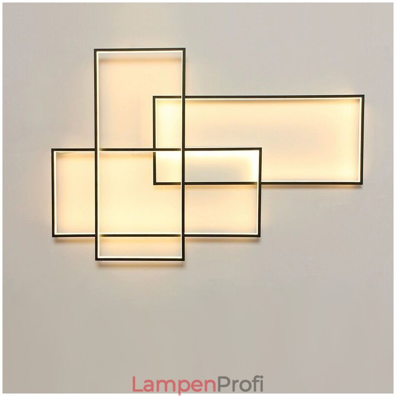 Moderne Deckenleuchte mit zeitgenössischer Aluminium-Malerei, bündige Wandleuchte mit Fernbedienungsdimmer für Wohnzimmer, Schlafzimmer