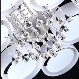 Moderne zeitgenössische Unterputzmontage aus verchromtem Metall