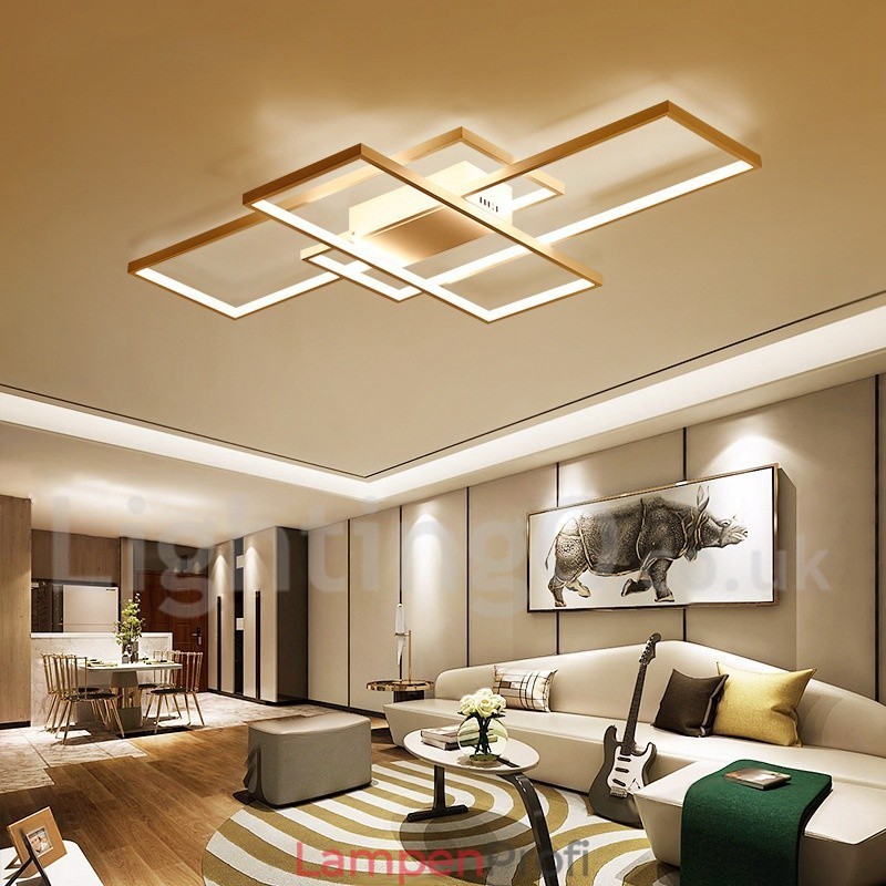 Moderne Deckenleuchte mit zeitgenössischer Aluminium-Malerei, bündige Wandleuchte mit Ferndimmer für Wohnzimmer, Schlafzimmer, kann auch als Wandleuchte verwendet werden