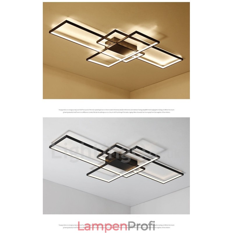 Moderne Deckenleuchte mit zeitgenössischer Aluminium-Malerei, bündige Wandleuchte mit Ferndimmer für Wohnzimmer, Schlafzimmer, kann auch als Wandleuchte verwendet werden