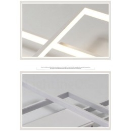 Moderne Deckenleuchte mit zeitgenössischer Aluminium-Malerei, bündige Wandleuchte mit Ferndimmer für Wohnzimmer, Schlafzimmer, kann auch als Wandleuchte verwendet werden