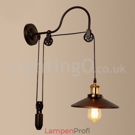 Retro Unterputz Wandleuchten Gang Bar Cafe Schlafzimmer Studie Loft Pulley Wandleuchte