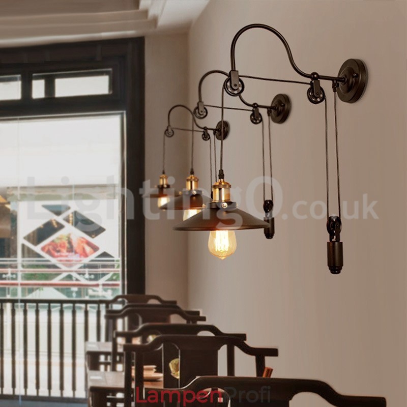 Retro Unterputz Wandleuchten Gang Bar Cafe Schlafzimmer Studie Loft Pulley Wandleuchte