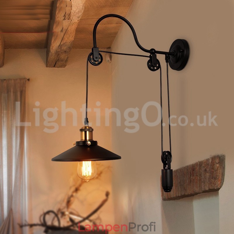 Retro Unterputz Wandleuchten Gang Bar Cafe Schlafzimmer Studie Loft Pulley Wandleuchte