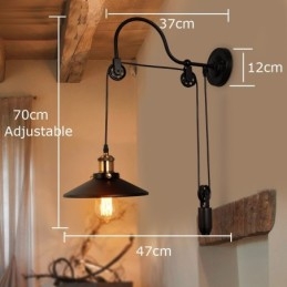 Retro Unterputz Wandleuchten Gang Bar Cafe Schlafzimmer Studie Loft Pulley Wandleuchte
