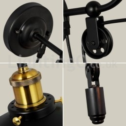 Retro Unterputz Wandleuchten Gang Bar Cafe Schlafzimmer Studie Loft Pulley Wandleuchte