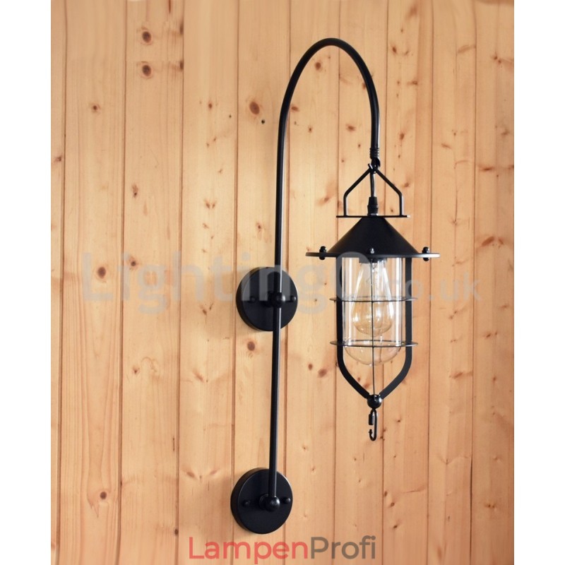 Retro Dock Wand Lampe Schwarz Wharf Wand Lichter Dock Wandleuchte Restaurant Wohnzimmer Cafe Bar Kleidung Shop