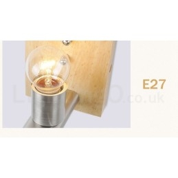 Moderne zeitgenössische Wandleuchten aus Holz und Edelstahl mit Glasschirm für Gang, Bar, Café, Schlafzimmer, Arbeitszimmer, Loft, Pulley-Wandleuchte