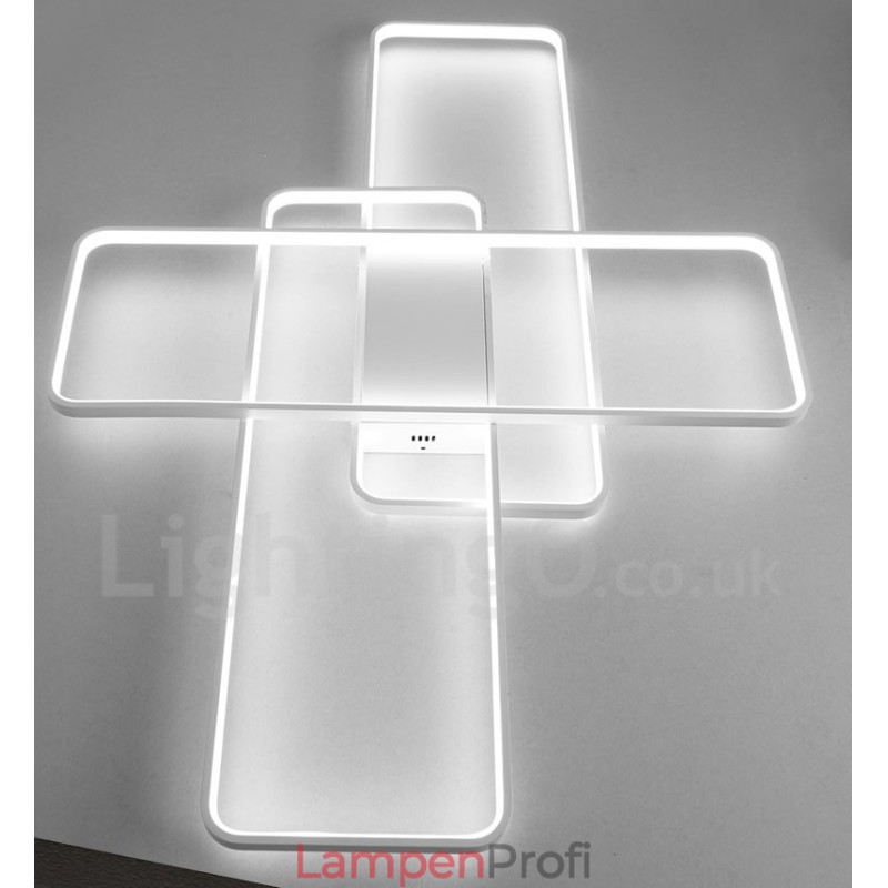 Moderne Deckenleuchte mit zeitgenössischer Aluminium-Malerei, bündige Wandleuchte mit Ferndimmer für Wohnzimmer, Schlafzimmer, kann auch als Wandleuchte verwendet werden