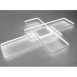 Moderne Deckenleuchte mit zeitgenössischer Aluminium-Malerei, bündige Wandleuchte mit Ferndimmer für Wohnzimmer, Schlafzimmer, kann auch als Wandleuchte verwendet werden