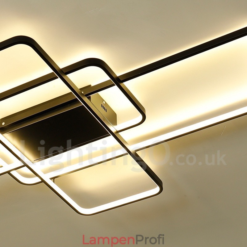 Moderne Deckenleuchte mit zeitgenössischer Aluminium-Malerei, bündige Wandleuchte mit Ferndimmer für Wohnzimmer, Schlafzimmer, kann auch als Wandleuchte verwendet werden