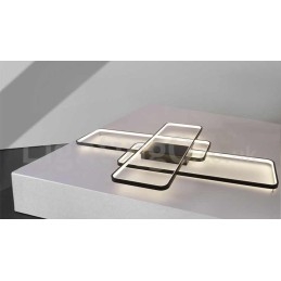 Moderne Deckenleuchte mit zeitgenössischer Aluminium-Malerei, bündige Wandleuchte mit Ferndimmer für Wohnzimmer, Schlafzimmer, kann auch als Wandleuchte verwendet werden