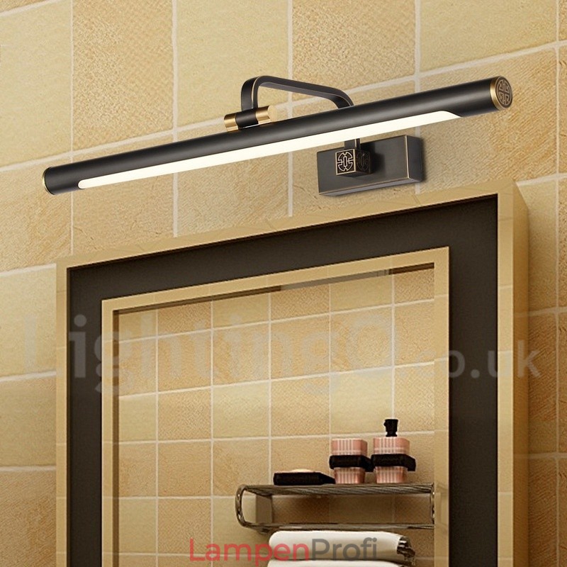 IPMirror Lampe Badezimmerleuchten Reines Messing Wandleuchten mit Acrylschirm Make-up Beleuchtung