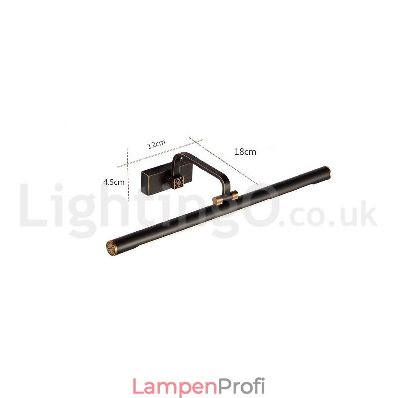 IPMirror Lampe Badezimmerleuchten Reines Messing Wandleuchten mit Acrylschirm Make-up Beleuchtung