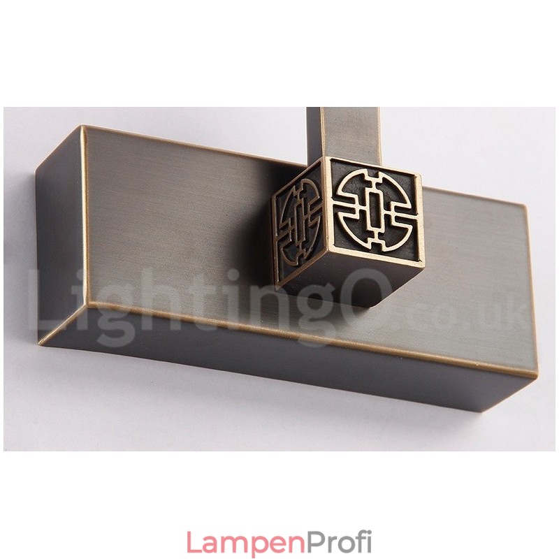 IPMirror Lampe Badezimmerleuchten Reines Messing Wandleuchten mit Acrylschirm Make-up Beleuchtung