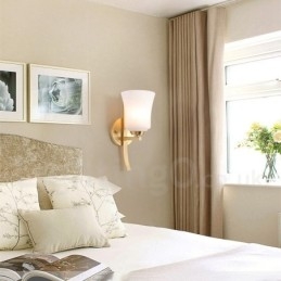 Luxuriöse, rustikale Wandleuchte aus reinem Messing im Retro-Vintage-Stil mit 1 Leuchte und Glasschirm, speziell für Hotels, Büros, Ausstellungsräume, Wohnzimmer und Esszimmer