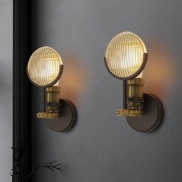 1-flammige rustikale Retro-Vintage-Wandleuchte mit Glasschirm, speziell für Hotel, Büro, Ausstellungsraum, Wohnzimmer, Esszimmer