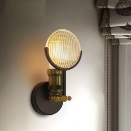 1-flammige rustikale Retro-Vintage-Wandleuchte mit Glasschirm, speziell für Hotel, Büro, Ausstellungsraum, Wohnzimmer, Esszimmer