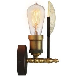 1-flammige rustikale Retro-Vintage-Wandleuchte mit Glasschirm, speziell für Hotel, Büro, Ausstellungsraum, Wohnzimmer, Esszimmer